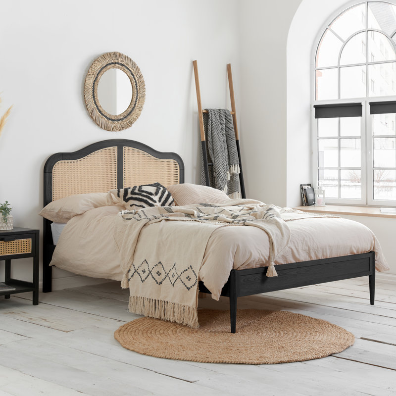 Algin Bed Frame, Black, Double (4'6)