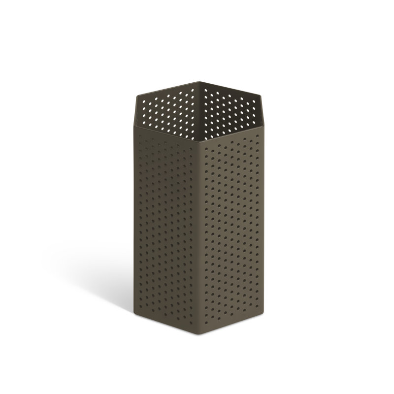 Wink Powder-coated Aluminum Tabletop Lantern, Dark Olive, 8" H x 6" W x 5" D