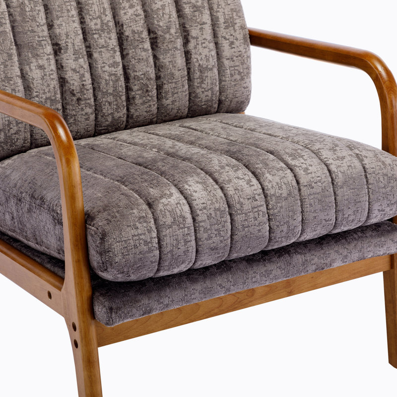 Fauteuil Alleghany, Velours gris foncé