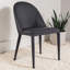 Ensemble de 2 chaises d'appoint en simili cuir noir Lenvik avec dossier capitonné