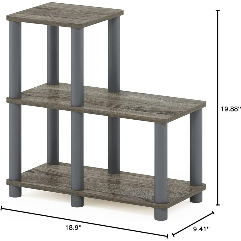 Asid Step Bookcase, French Oak/Gray