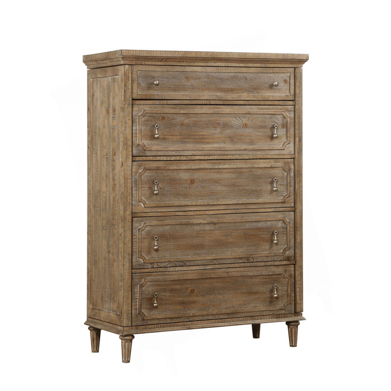 Commode 5 tiroirs Taupe