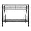 Lit superposé simple au dessus d'un lit double, aucun sommier nécessaire, grand rangement sous le lit, assemblage facile