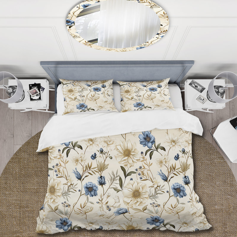 Ensemble de housse de couette Botanical Sketches Ii III - Plants, Housse de couette pour grand lit et 2 taies décor
