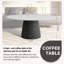 Table basse ronde moderne - Base en bois massif noir avec un design élégant Mid-Century-1762200613-1761387001