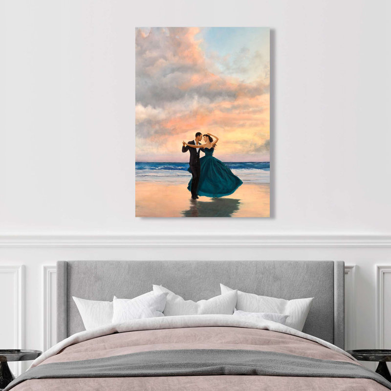 Dancing On The Beach (Detail) by Pierre Benson - Wrapped Canvas Print, 100cm H x 70cm W x 4cm D