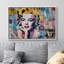 Marilyn Monroe Street Graffiti Portrait, chambre à coucher colorée, impression sur toile encadrée-107907653-107907648