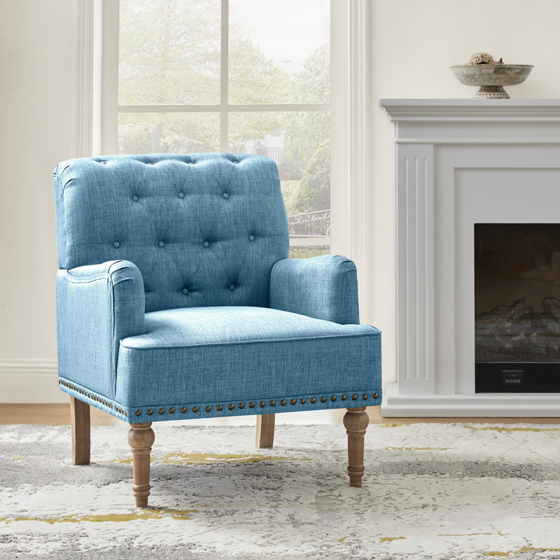 Fauteuil Wilkey, Mélange de polyester bleu