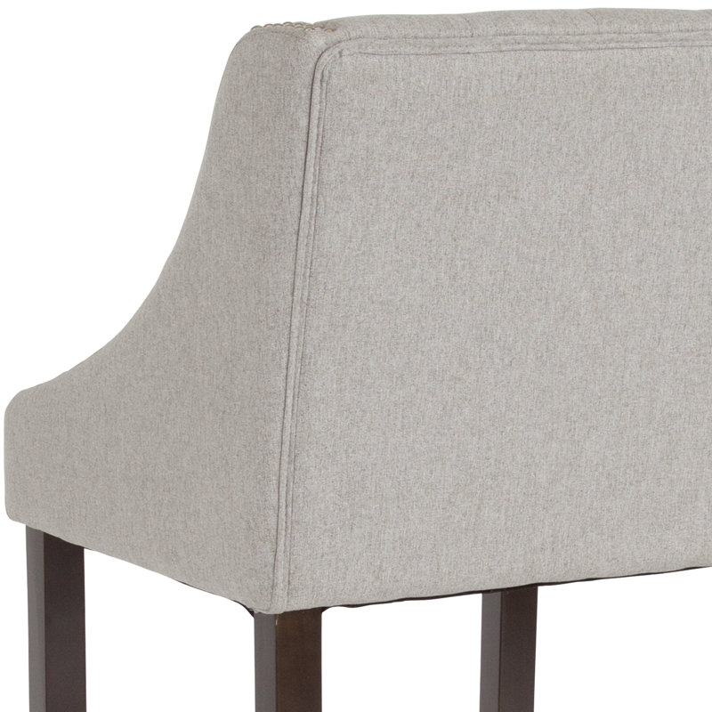 Desaria 30" Bar Stool, Light Grey, Bar Stool (30" Seat Height)