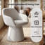Linen Upholstered Barrel Side Chair