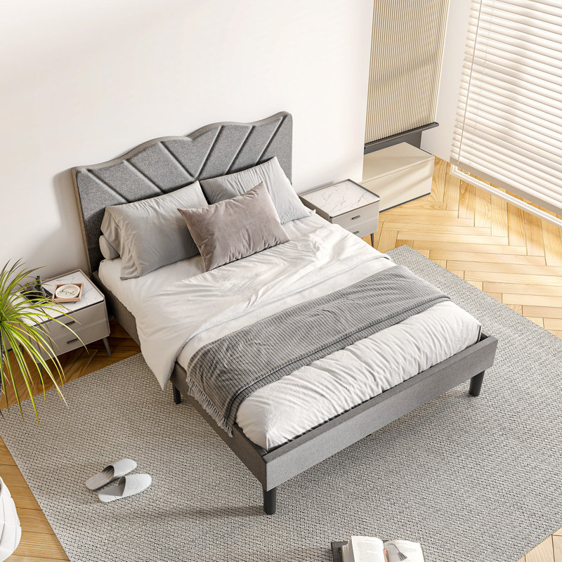 Lit plateforme tapissier, Double