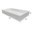 Lit simple Lugman avec moulure ovale en blanc