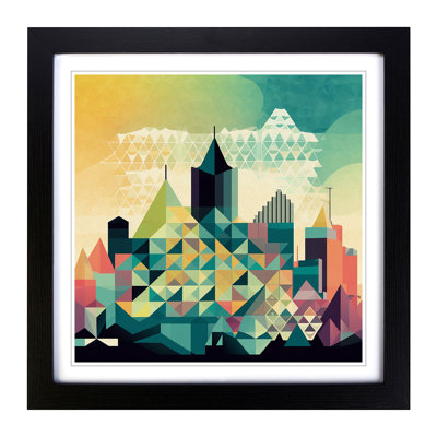 City of Birmingham Geometric - Framed Print