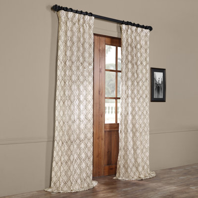 Kelita Linen Blend Sheer Curtain Single Panel