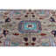 Tapis unique brun, rouge et bleu de 9 pi 1 po x 11 pi 9 po