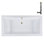 Baignoire de trempage en acrylique 60 po x 32 po, drain inclus