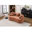 Canapé Boneless avec tissu en chenille grain de bois, canapé en éponge haute densité, canapé compact sans assemblage pour petits espaces et appartements, capacité de 300 lb-210795940