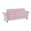 Banc de lit en velours rose