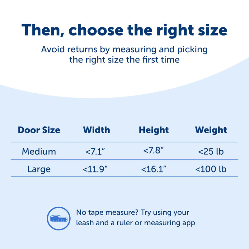 PetSafe NEVER RUST SmartDoor™ Connected Pet Door, Medium, 14.3" H x 10.8" W x 1" D