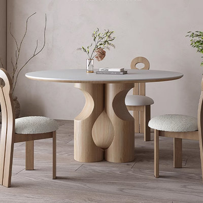 Tyliyah Round Solid Wood Base Dining Table