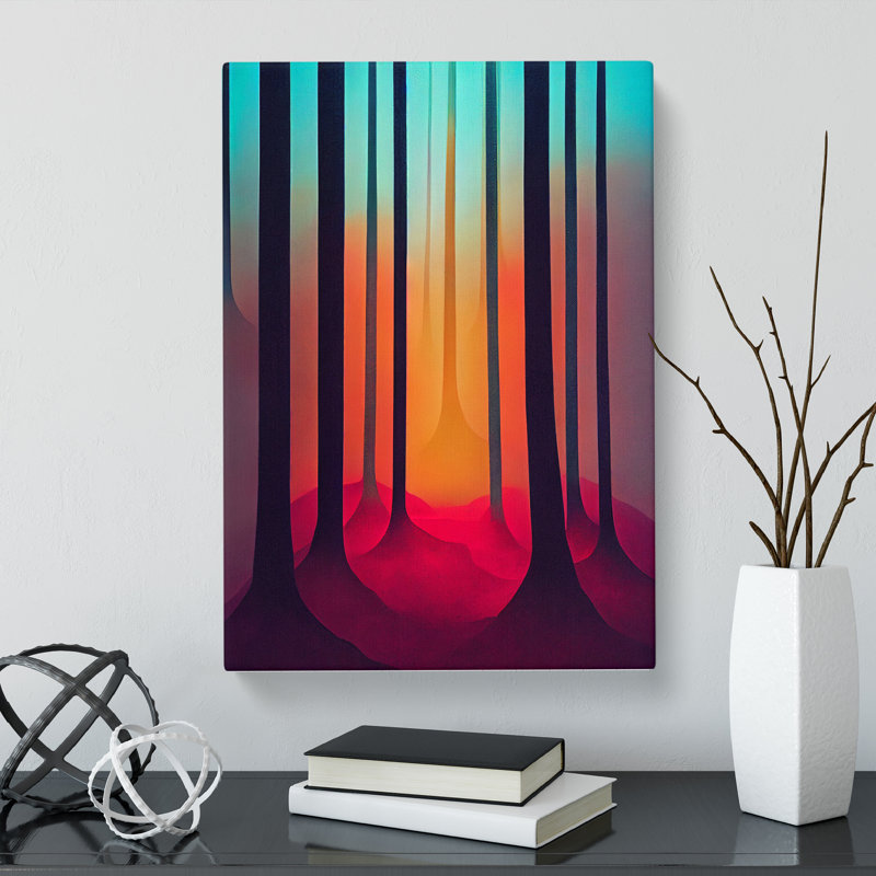 CAN-V0523-1007X Forest Neon - Wrapped Canvas Print, 76cm H x 50cm W x 3cm D