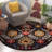 Soojin Wool Cotton Performance Floral Rug in Brown/Orange-1276221544