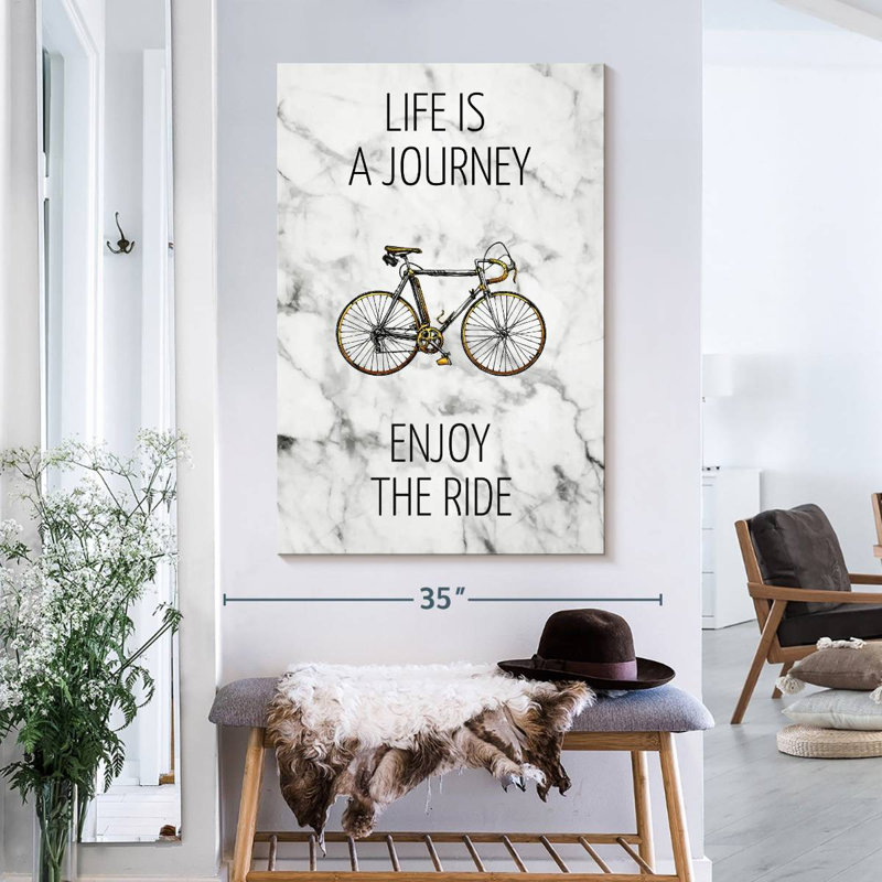 «Life Is A Journey Quote I», reproduction sur toile, H 39 po x l 26 po x P 1,25 po