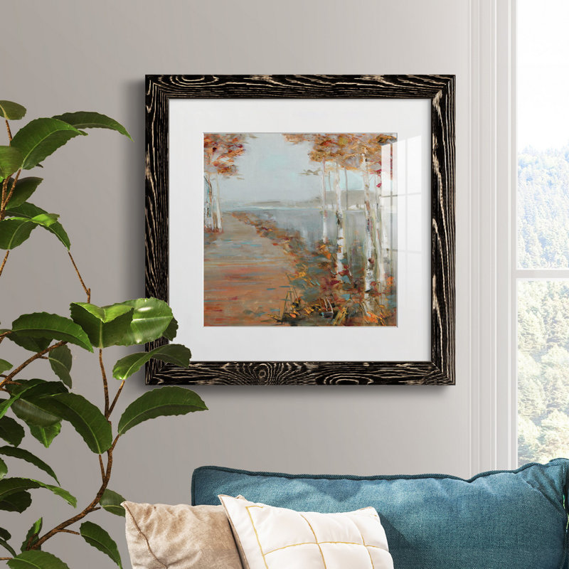 Welcome Autumn - peinture encadrée, Cadre noir, H 35,5 po x l 35,5 po x P 1,5 po