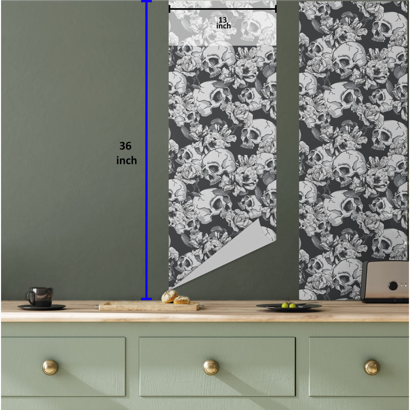 Zeferino Roll, Gris anthracite / gris pâle, L 36 po x l 13 po