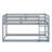 Twin Over Twin Solid Rubber Wood Floor Bunk Bed – Ladder & Strengthened Slat Bed Platform-1595980775