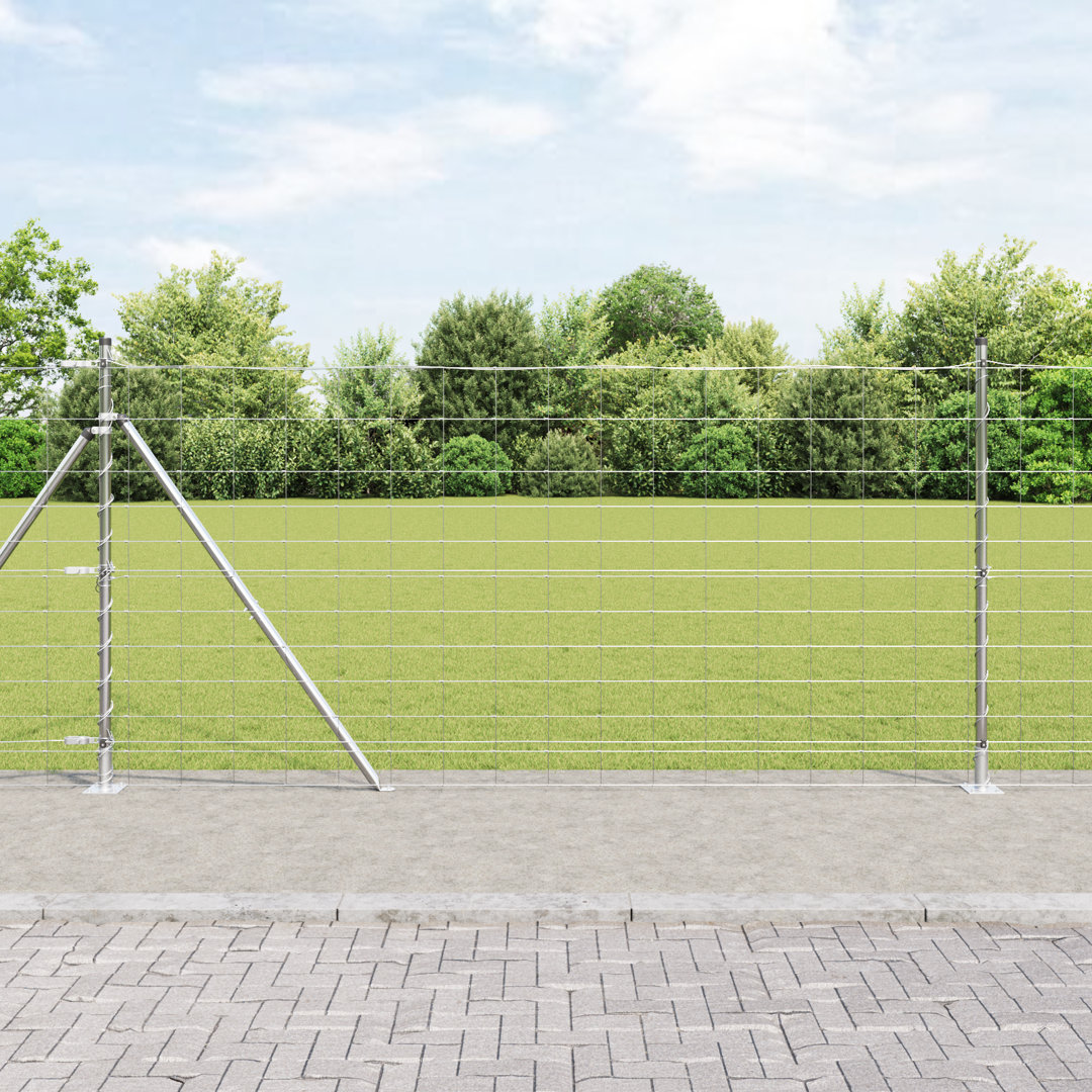 Vidaxl Field Fence Galvanized Steel