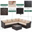 7 Piece Rattan Sectional Seating Group with Cushions-91440560