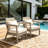 Outdoor Acacia Wood Patio Club Chair-129028104