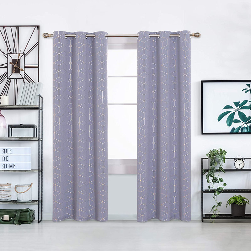 Malone Room Darkening Thermal Curtain, Width 117 x Drop 229cm, Light Purple