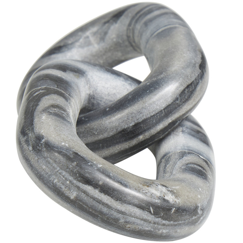 Sculpture chaîne Magaret, H 2,55 po x l 9,25 po x P 3,75 po, gris