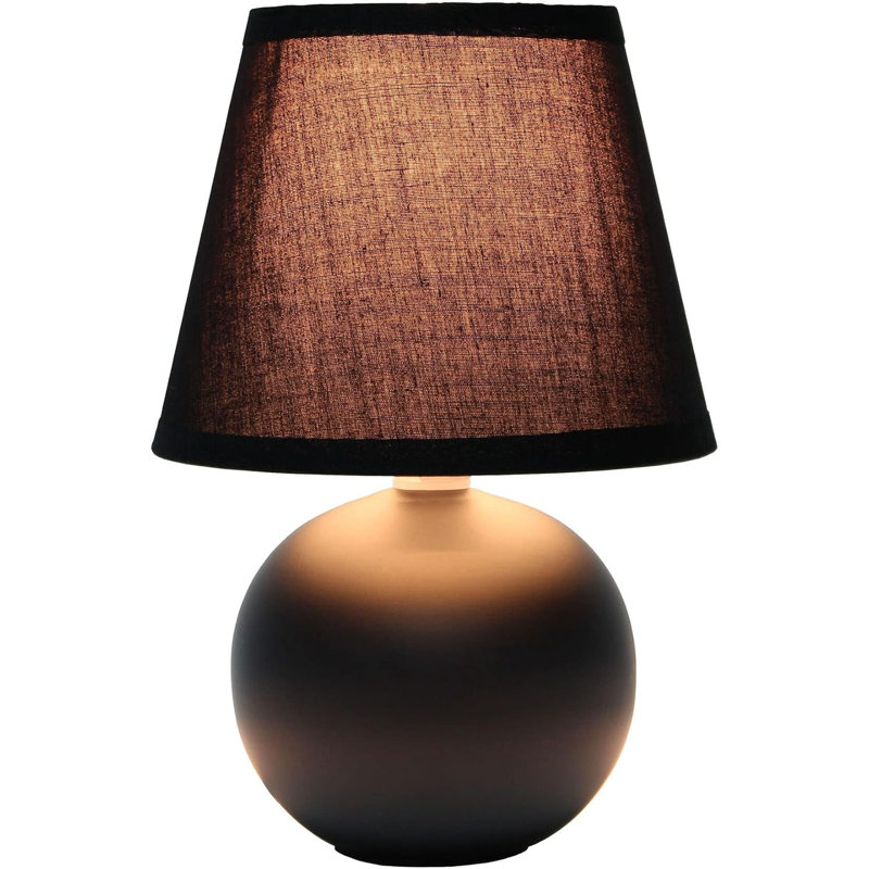  Lampe de chevet Nauru 8,66 pouces, Noir