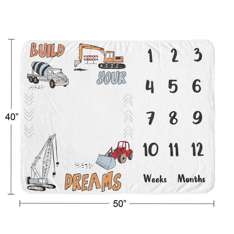 Couverture pour bébé Construction Truck