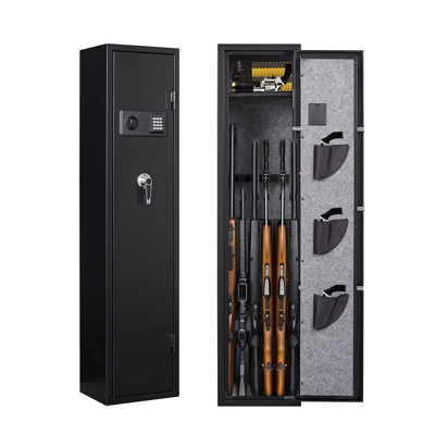 Digital Keypad Large Rifle Safe, Gun Safe, Quick Access 5-6 Gun Storage Cabinet, Silent Mode -  iYofe, ORG9-GI42640W396-GunSafe