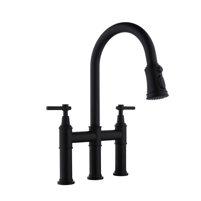 Robinet de cuisine Bridge, Noir mat