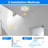 LED Indoor Flush Mount Ceiling Light Fixture With Motion Sensor, 4000K 18W, White Finish, White Frosted Shade