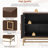 Retro Style Sideboard With Adjustable Shelves For  Kitchen, Living Room-2108103540