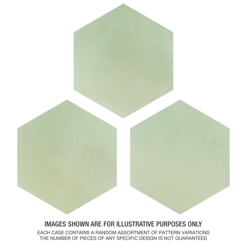 Horizon Hex 7-3/4" x 9"Porcelain Wall & Floor Tile, Verde