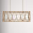 Bellamie 8-Light Metal Caged Rectangular Linear Chandelier-1129595944