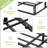 10 inch Box Spring,Heavy Duty Metal Bed Frame with Fabric Cover, 3000lbs Max Weight Capacity Bed Base Mattress Foundation, Easy Assembly, Noise Free, Black-1110948932-1111371176