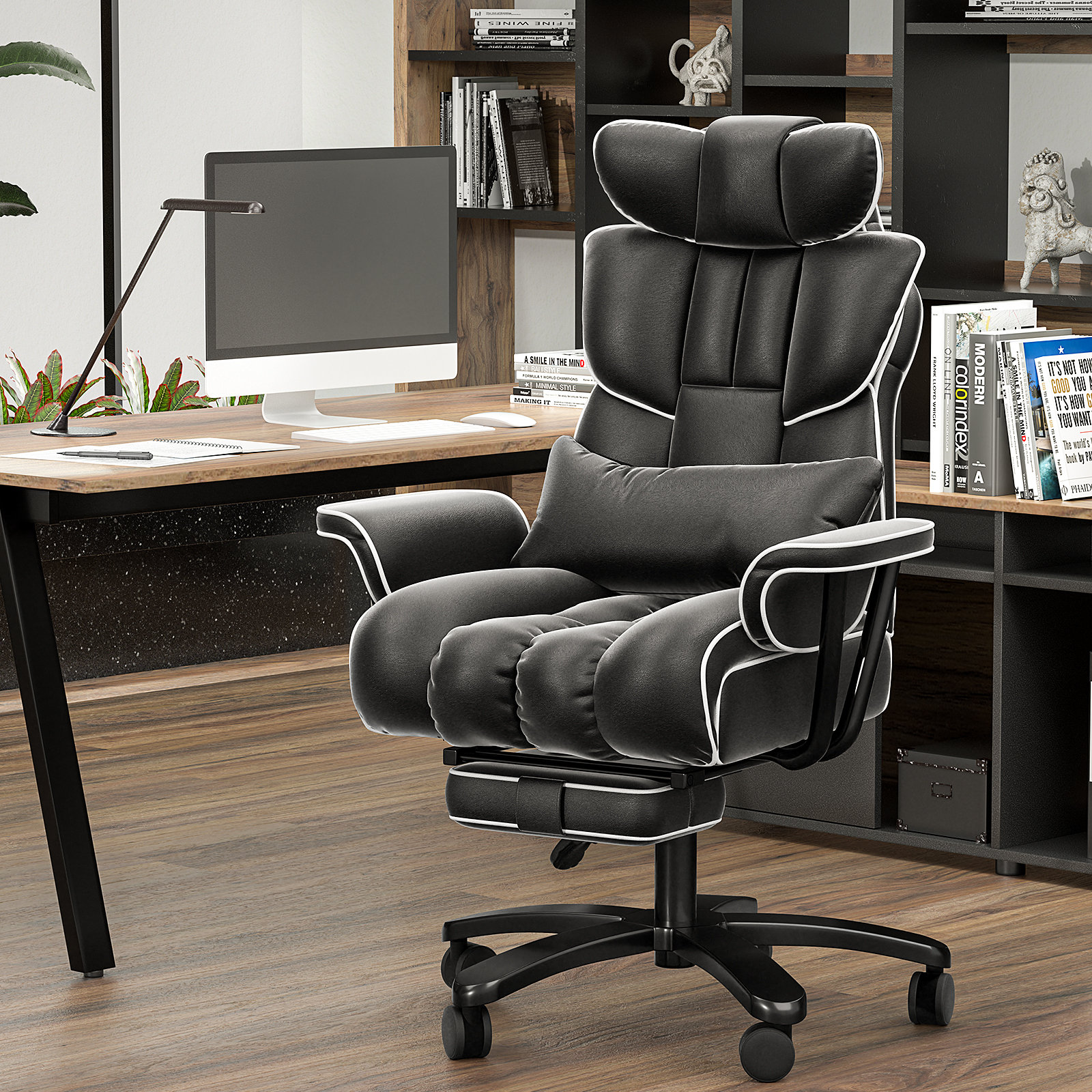 Brayden Studio® Charlytte Executive Office Chair With Swivel Wheels ...