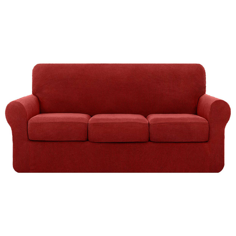 Housse moelleuse pour canapé, Mélange de polyester vin