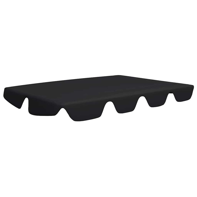 Auvent de remplacement en tissu orange Maylin, 74 po / l 66,1 po x P 57,1 po / 43,3 po, Noir, noir, noir, noir