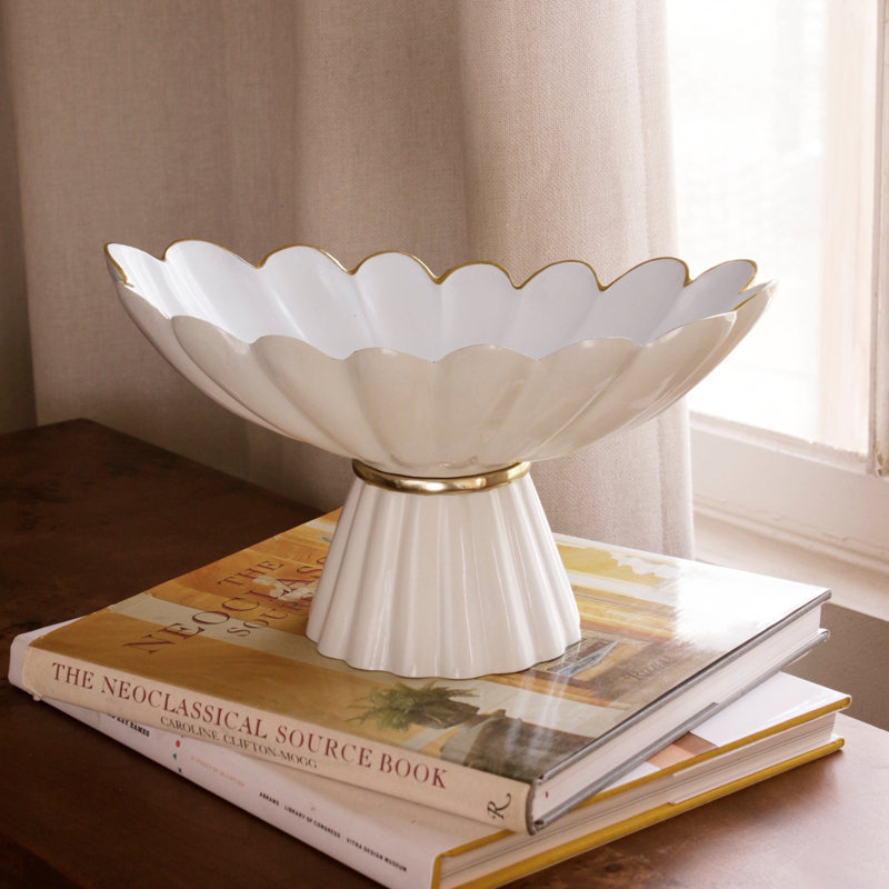 Piédestal Encanto, Crème / Blanc