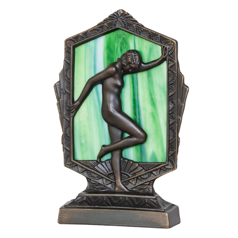 Lampe d'appoint 9 "High Deco Posing Lady, Vert/blanc