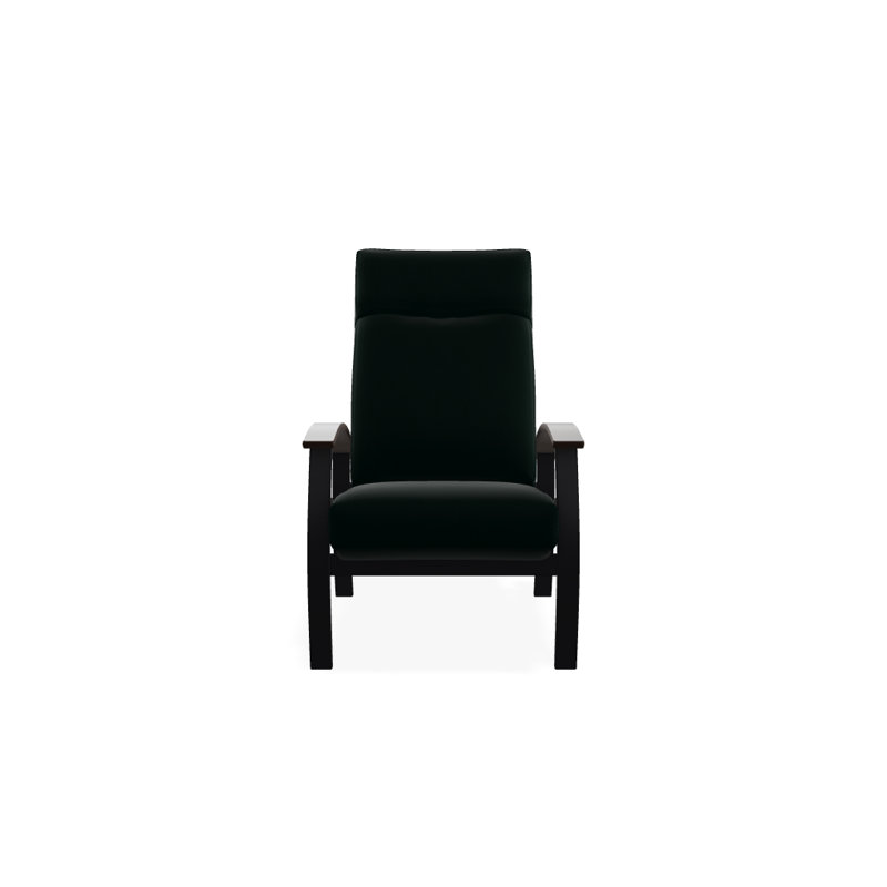 Chaise de patio inclinable avec coussins Askar, Toile Sunbrella® vert forêt, Kona P10, Noir texturé